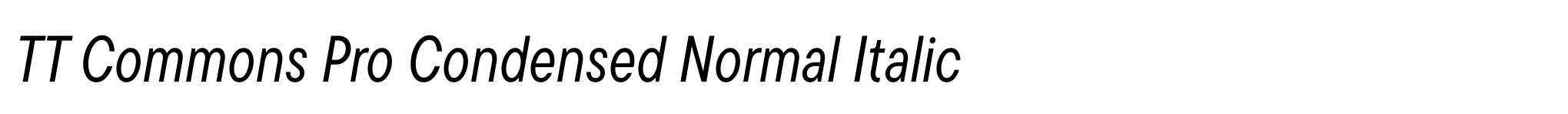 TT Commons Pro Condensed Normal Italic image